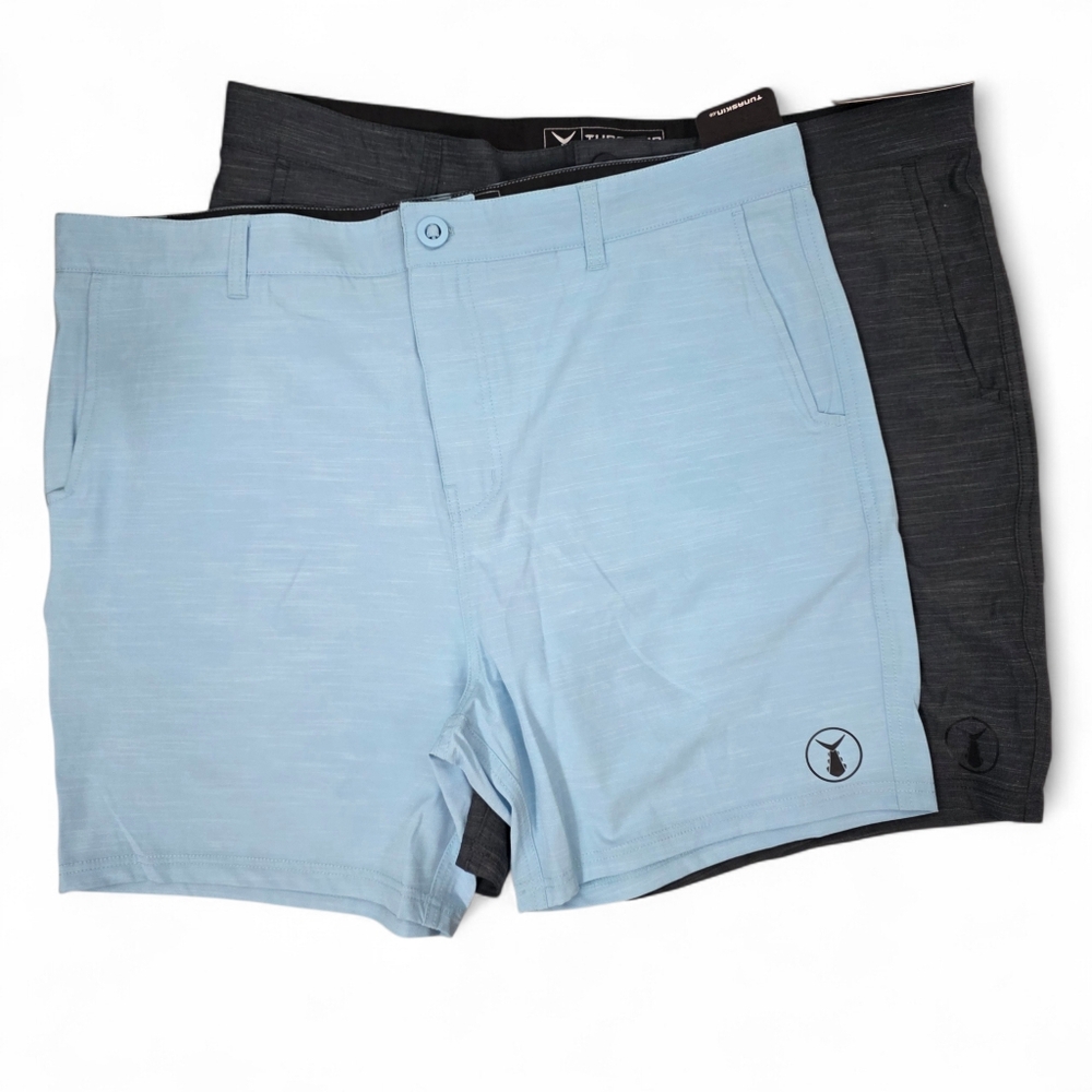 Tunaskin Shoal Men’s Hybrid Shorts Light Blue and Dark Blue 38 Waist